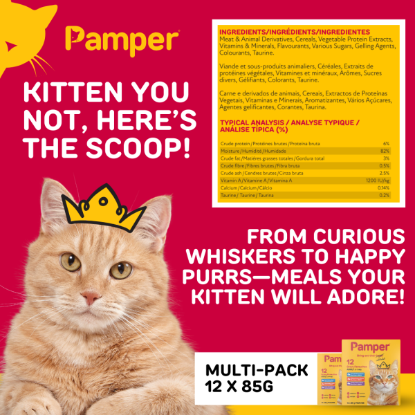 Pamper Fine Cuts Cat Multipack Gravy Favourites 85gm X 12 - Image 5