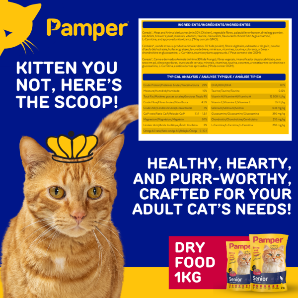 Pamper Senior Dry Cat Food 2kg - Image 4