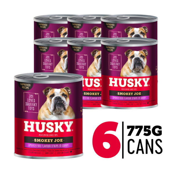 Husky Chunky Smokey Joe Rib Wet Dog Food 775gm x 6