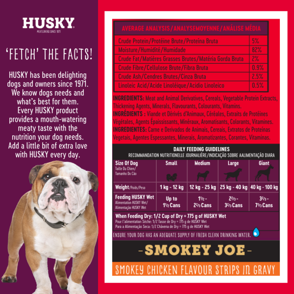 Husky Smokey Joe Chicken Wet Dog Food 775gm x 6 - Image 4