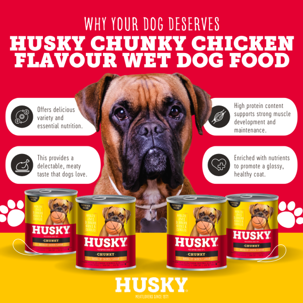 Husky Chunky Chicken Wet Dog Food 775gm x 6 - Image 2