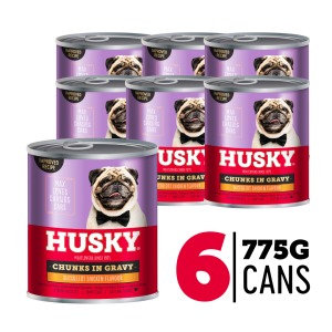 Husky Chunks In Gravy Chicken Wet Dog Food 775gm x 6