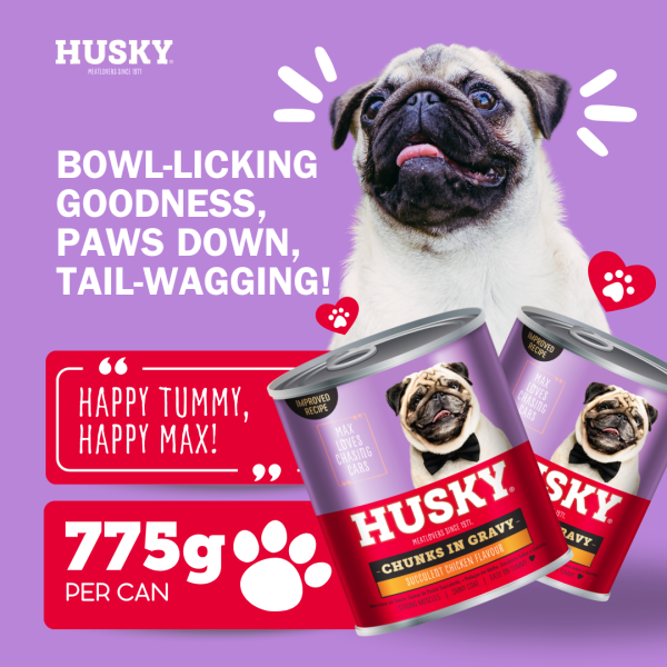 Husky Chunks In Gravy Chicken Wet Dog Food 775gm x 6 - Image 3