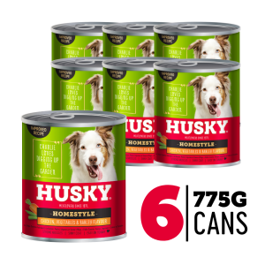 Husky Homestyle Chicken & Veg Wet Dog Food 775gm x 6