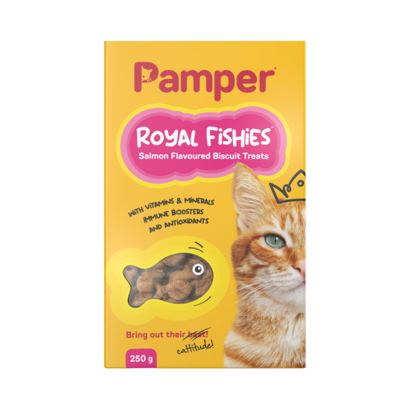 Pamper Royal Fishies Salmon Cat Treats 250gm