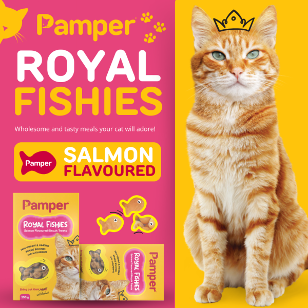 Pamper Royal Fishies Salmon Cat Treats 250gm - Image 2