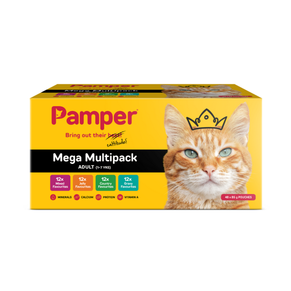 Pamper Fine Cuts Cat Mega Multipack Gravy Favourites 4 x 12 x 85gm