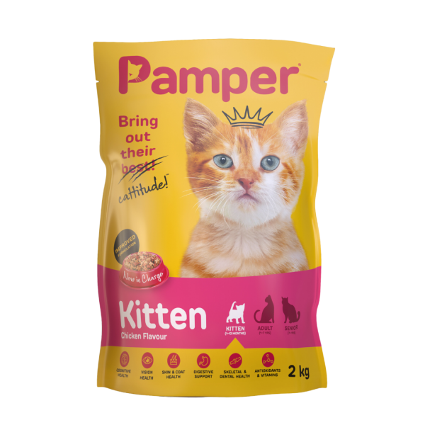 Pamper Kitten Dry Cat Food 2kg