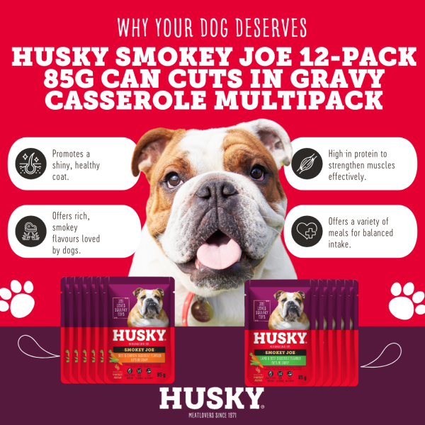 Husky Cuts in Gravy Smokey Joe Favourites MP 12X85g - Image 2